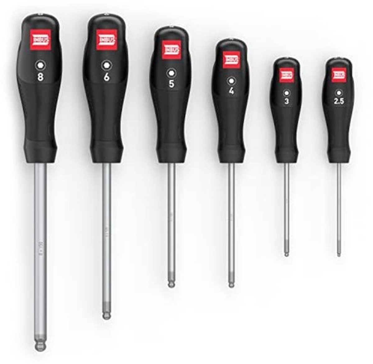 Schroevendraaier Set 6-delig met Kogelkop en HybridTouch, 2.5–8mm
