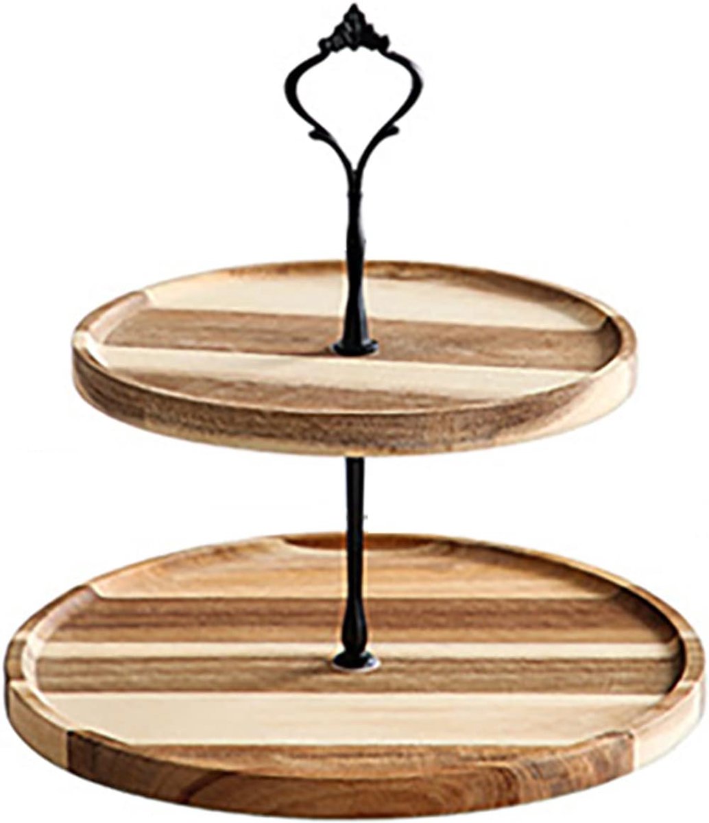 Stand, Vintage Houten Cupcake Stand Cake Stand Macaron Plaat Taarten Desserts Fruit Snack Snoep Buffet Display Voor Bruiloft Thuis Feest Kantoor Serveerschaal(B)