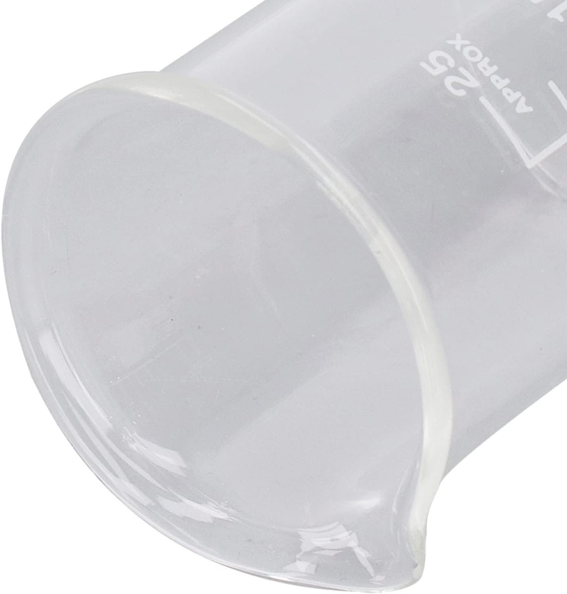 10 Stuks Laboratorium Afgestudeerd Glazen Maatbeker 25 Ml, Beker Cilinders met Maatbekers Zuur- en Alkalibestendige Bekers voor Onderwijs