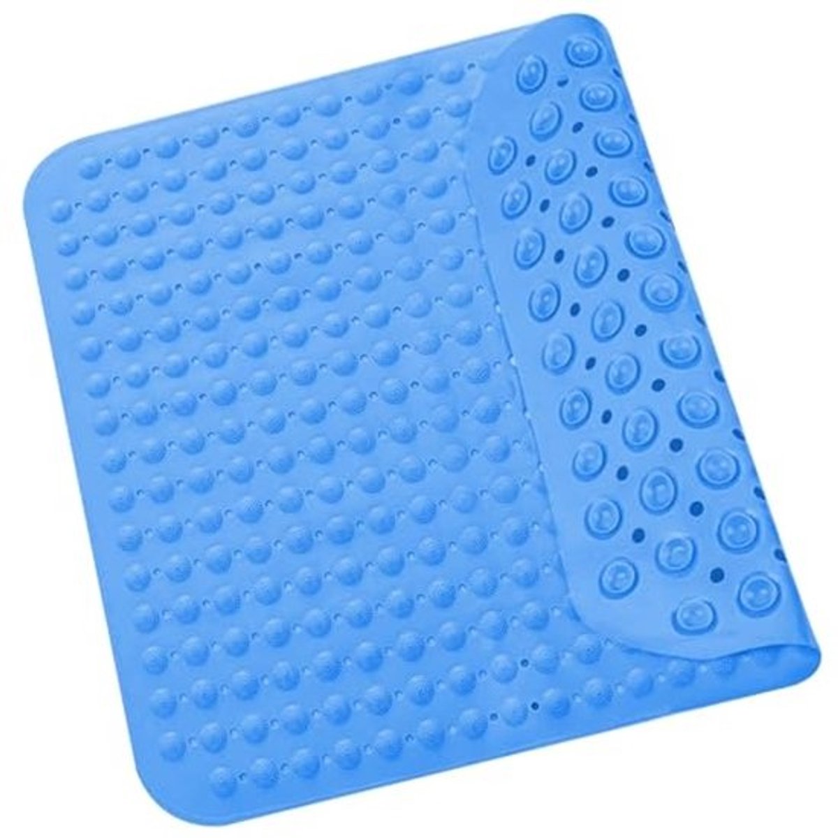 Vierkante Douche Mat 48 x 48 cm - Machine Wasbaar en Antislip PVC Mat met Zuignappen voor Badkamer en Sauna