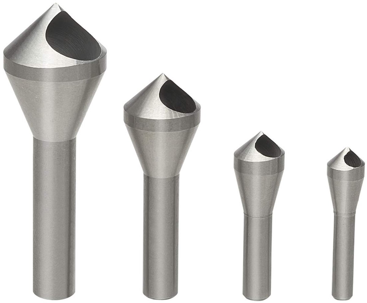 4Pcs Afschuining Verzink Ontbramen Boor Set HSS 4241 Crosshole Snijden Wol Metalen Plastic Tool