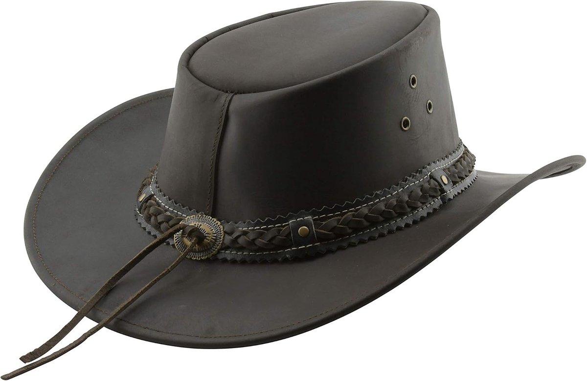 Jungle ARAMAC leren hoed, cowboyhoed, Australische hoed, hoed