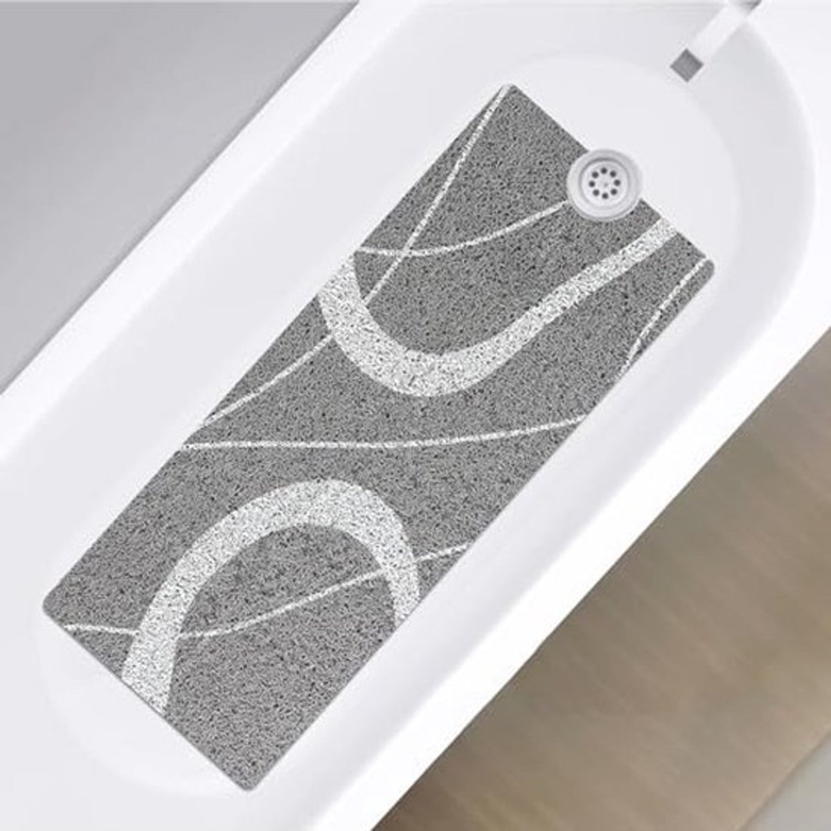 Antislip Douchemat met Afvoeropening 40 x 100 cm - Zachte en Sneldrogende Massagemat