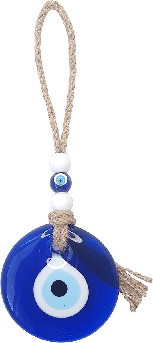 Blauw Boze Oog Amulet Muur Ophanging 5 cm 3 Stuks - Ornament Decoratie Voor Huisdecoratie, Bescherming, Zegen - Glazen Kralen Home Hanger Talisman