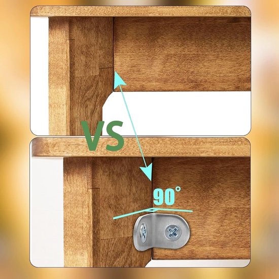 High Heels 40 stks L Beugels Hout Hoek 90 Graden Rechte Hoek Rvs Gezamenlijke Bevestiging w/Schroeven voor Planken Meubelkast (20MM), Zilver — afbeelding 3