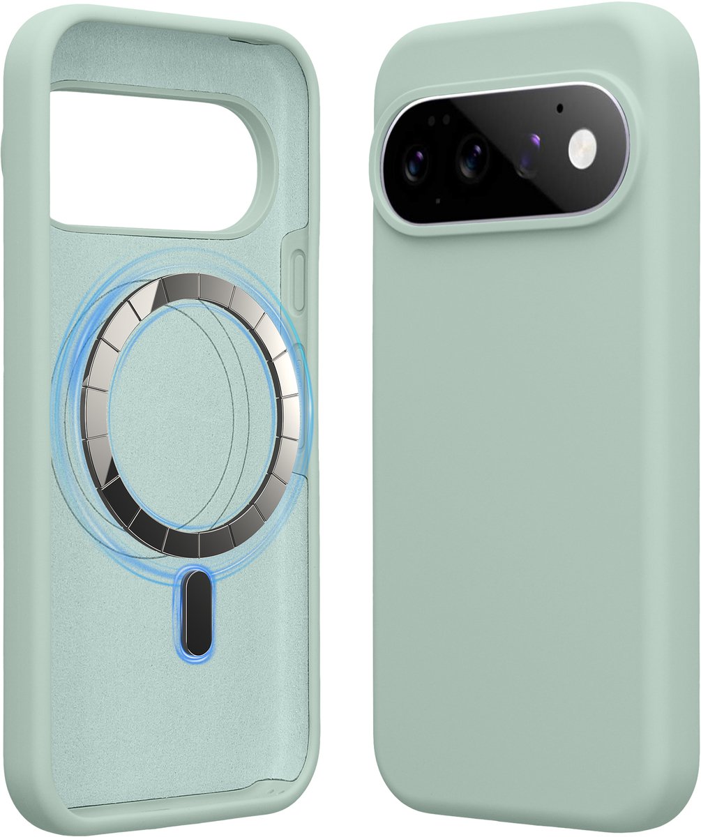kwmobile telefoonhoesje geschikt voor Google Pixel 11 / Pixel 11 Pro - Hoesje met magneet compatibel met MagSafe - Smartphone case in cool mint