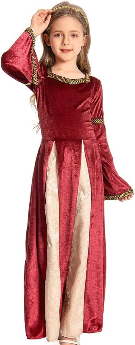 Prinsessenkostuum renaissance koningskostuum cosplay kinderjurk