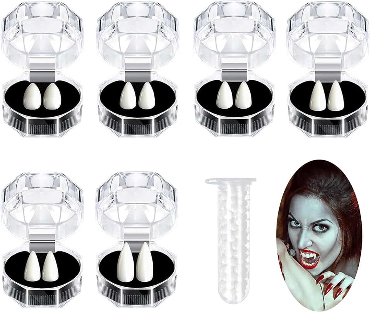 Kleefpads, cosplay-feestaccessoires, vangtanden voor Halloween-party, aandenken