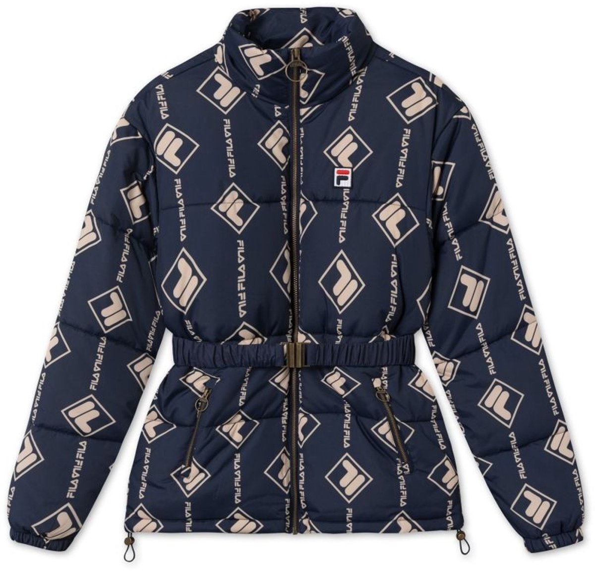 Jas Fila WOMEN AVVENTURO AOP puff jacket XS Dames Blauw