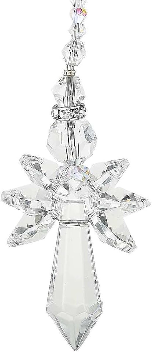 Clear Crystal Prisms Guardian Hanger Holiday Decorations Kerstboom Ornamenten Suncatcher Wedding Souvenir