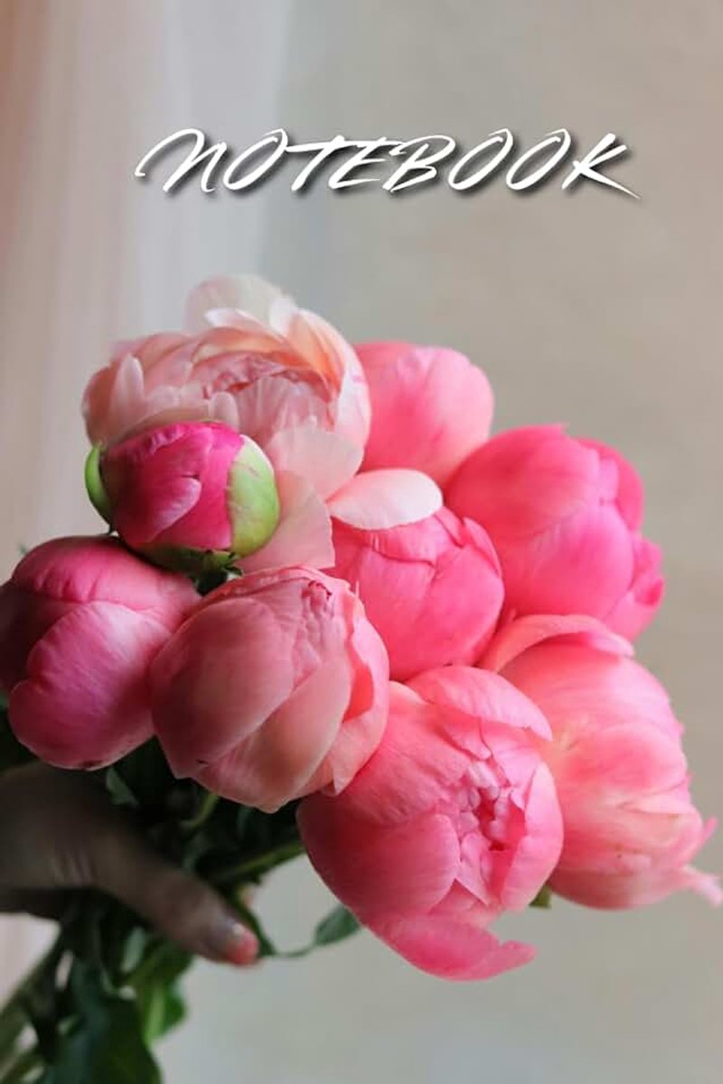 Pink Peonies Notebook: Pink Floral Journal, 120 Lined Pages