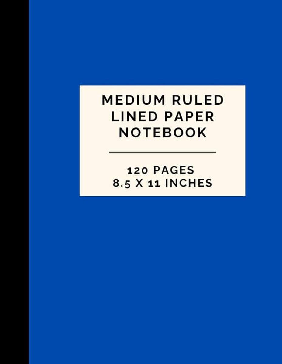 Trim Medium Ruled Lined Paper Notebook 120 Pages 8.5 x 11 Inches: Gifts for Students, Workers, and Writing Down Notes