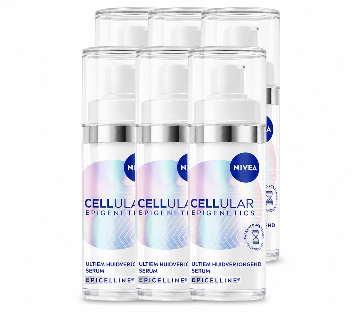 6 x NIVEA – Anti-Age Serum – Cellular Epigenetics – 30 ml - Voordeelverpakking - 6 stuks