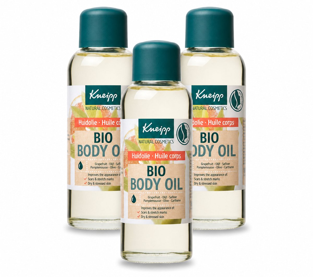 3 x Kneipp - Huidolie - Bio - Voor striae & littekens - 100 ml - Voordeelverpakking - 3 stuks