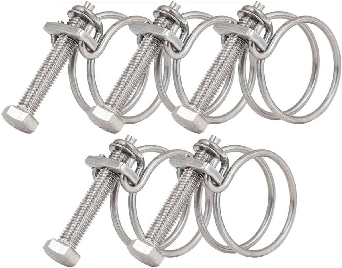 Verstelbare Slangklemmen 32-36mm van RVS, Universele Buisklemmen voor Sanitair, Set van 5 Stuks
