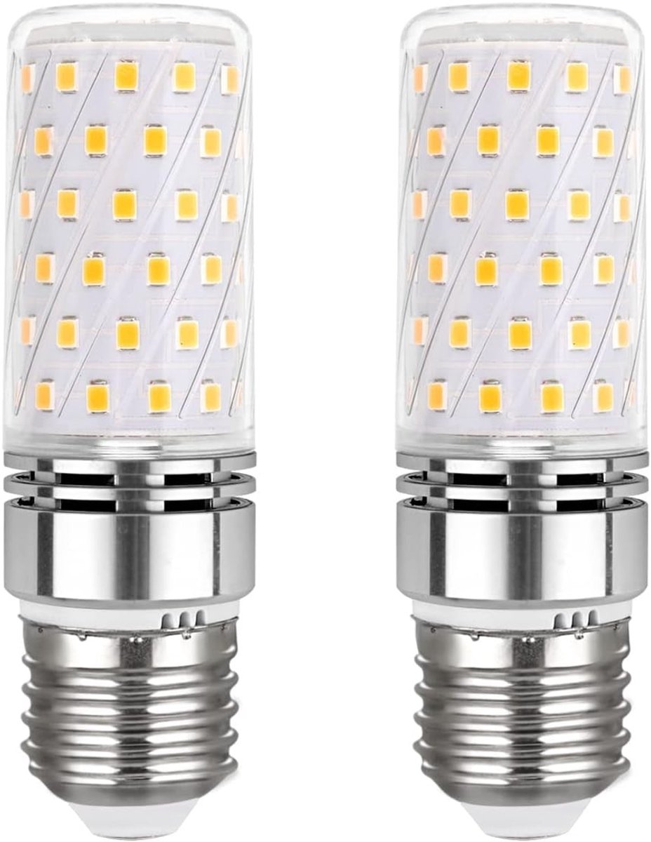 E27 LED Lamp Warm Wit 3000K 12W 1350LM Vervanging voor 100W Halogeen, 360° Verlichting, Geschikt voor Plafondlampen, Set van 2, Energiezuinig en Langdurig