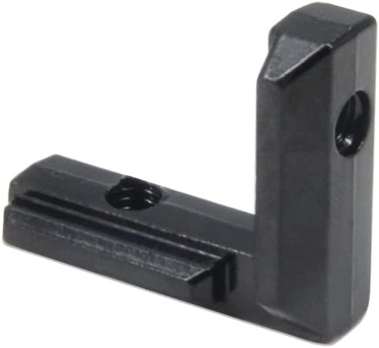 L-vorm 90 graden gezamenlijke beugels met M6 schroeven voor 8 mm sleuf 3030 serie aluminium extrusieprofiel, 10 stks/pak (zwart-3030serie) — afbeelding 5