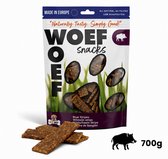 Woef Woef Hondensnacks Wildzwijn Strips 0.70 KG - Verwensnacks - Gedroogd vlees - Wildzwijn - vanaf 3 maanden - Geen toevoegingen