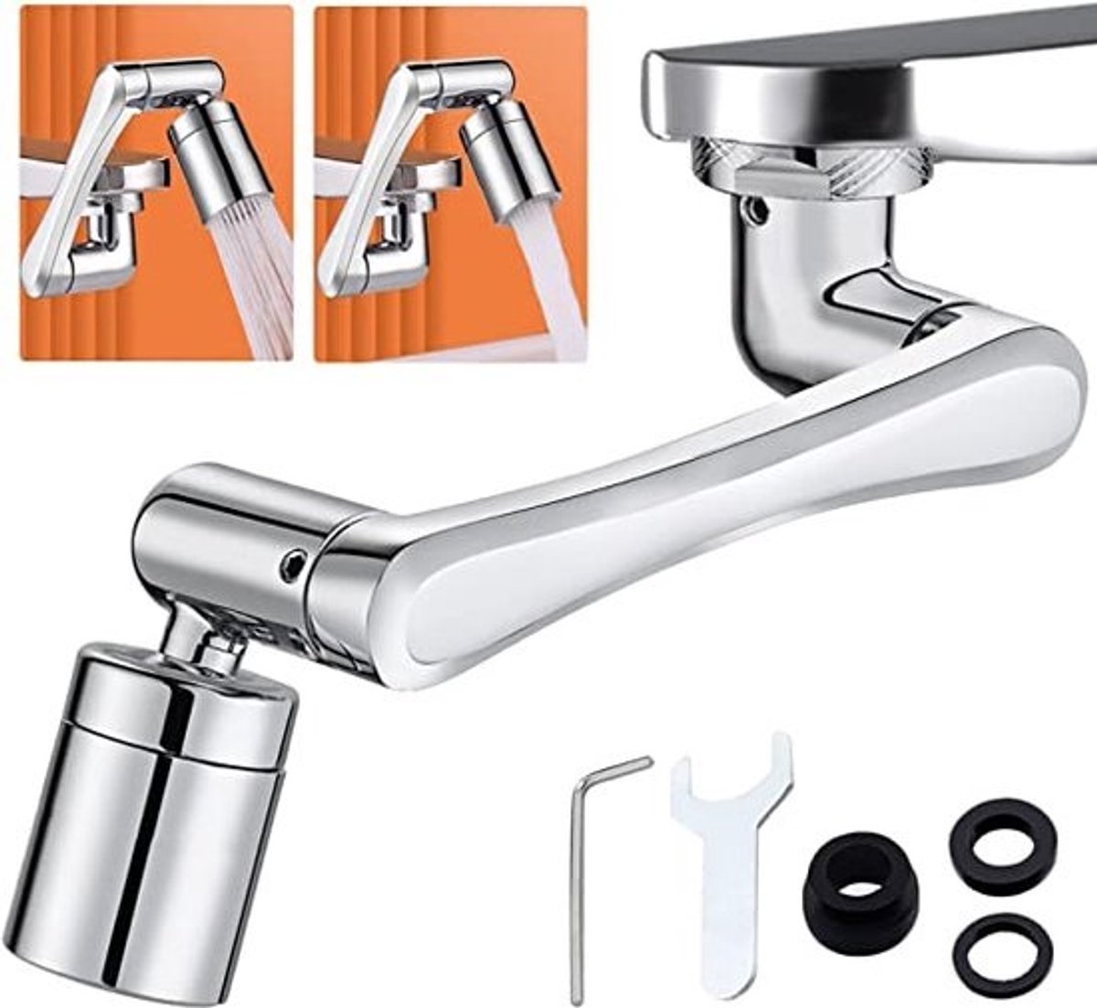 waterbesparend opzetstuk voor kraan (roestvrij) kraan opzetstuk / kraan opzetstuk - faucet attachment - Crane extension