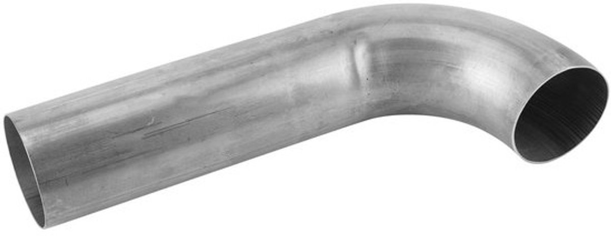 OmGoods - Dailygoody - Universele Uitlaatpijp - 90 Graden Bocht - Roestvrij staal - 2,5 Inch - Auto-accessoires - Geschikt voor Diverse Auto's - Zilver