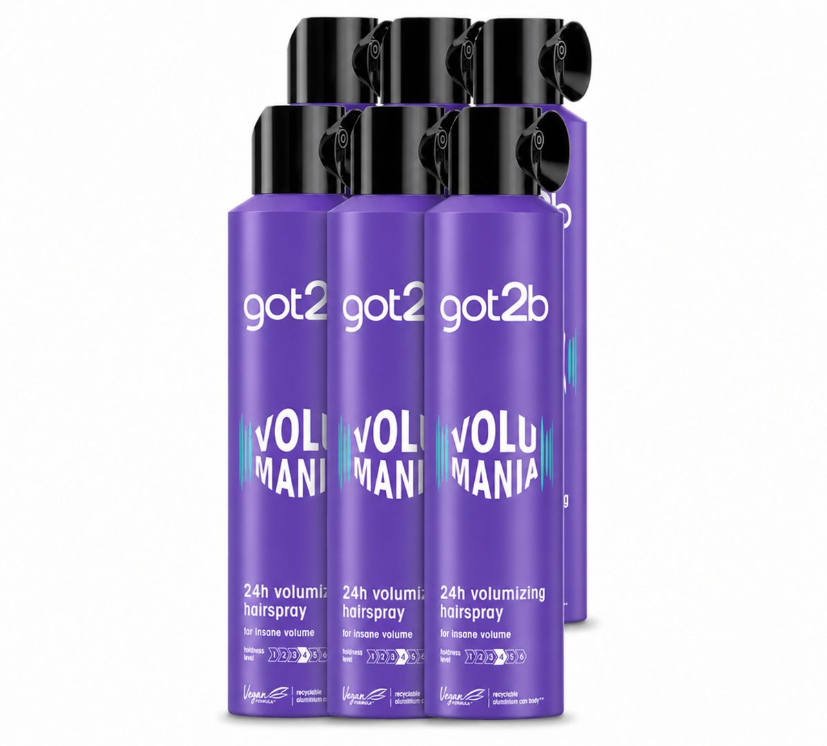 6 x Got2B - Haarspray - Volumania - 300 ml - Voordeelverpakking - 6 stuks