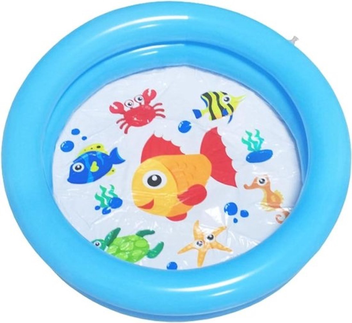 Opblaasbaar kinderbadje - draagbare peuterbaden met veiligheidsbubbelbodem - blauw rond zwembad - zomer watergereedschap Kinderzwembad