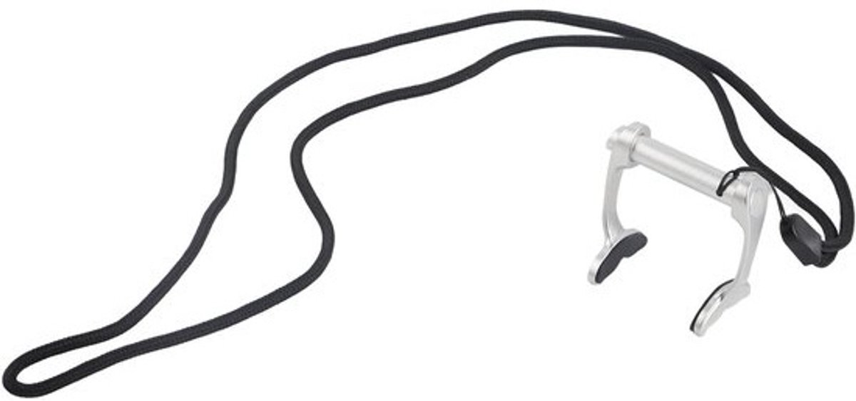 Nose Clip voor Freediving en Zwemmen met Anti-Verlies Band voor Beginners en Training (Zilver)