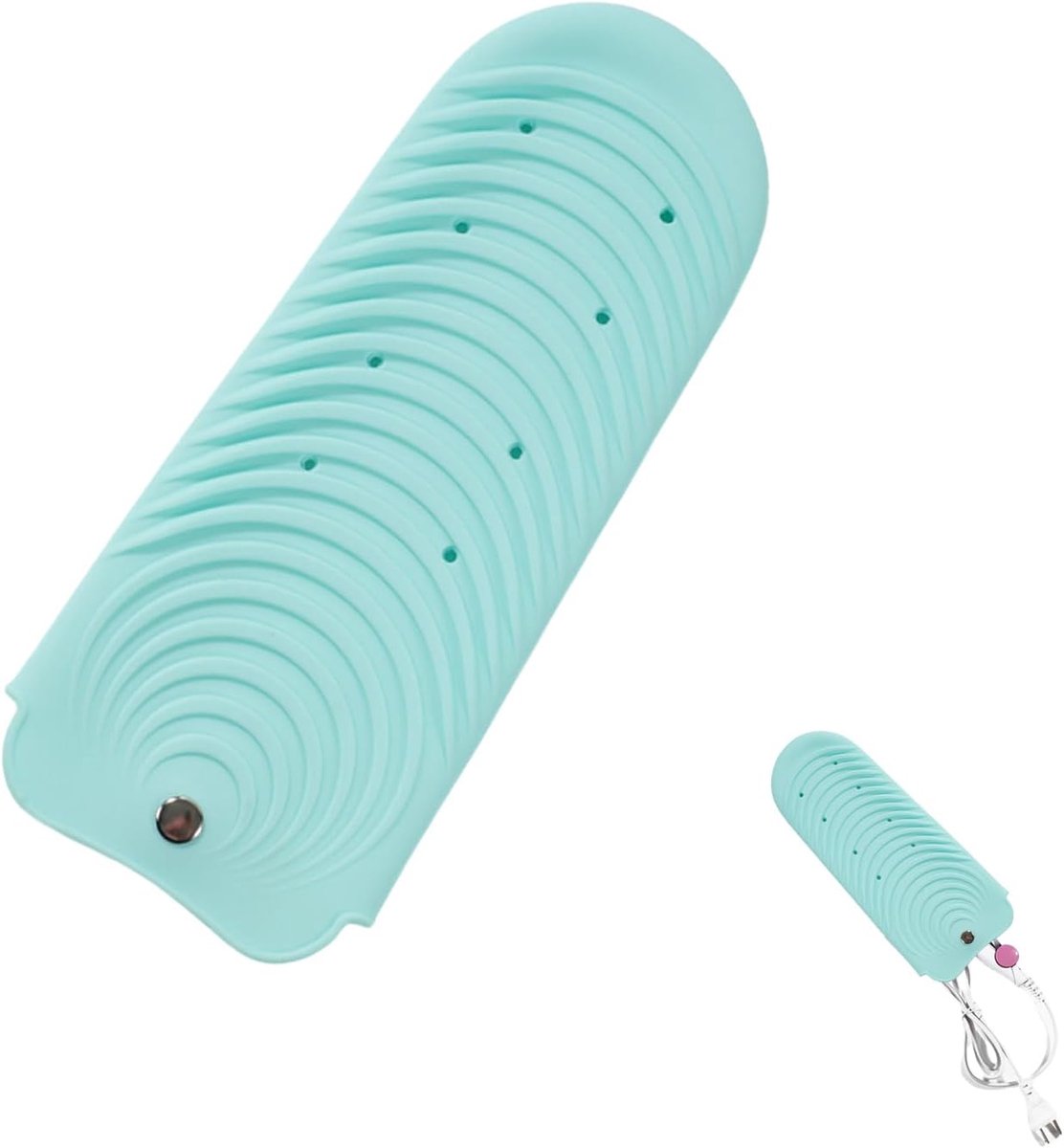 Siliconen mat voor haargereedschap, krultang mat zakje, draagbare platte ijzeren pad cover, stijltang hete ijzeren houder tas voor toonbank reistas (groen)