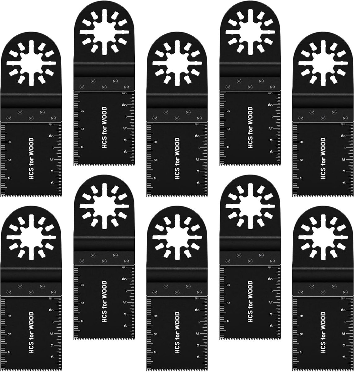 10-delig zaagbladset, oscillerend accessoireset, multifunctioneel gereedschapsset voor Fein Multimaster Multitool Dremel Makita Einhell
