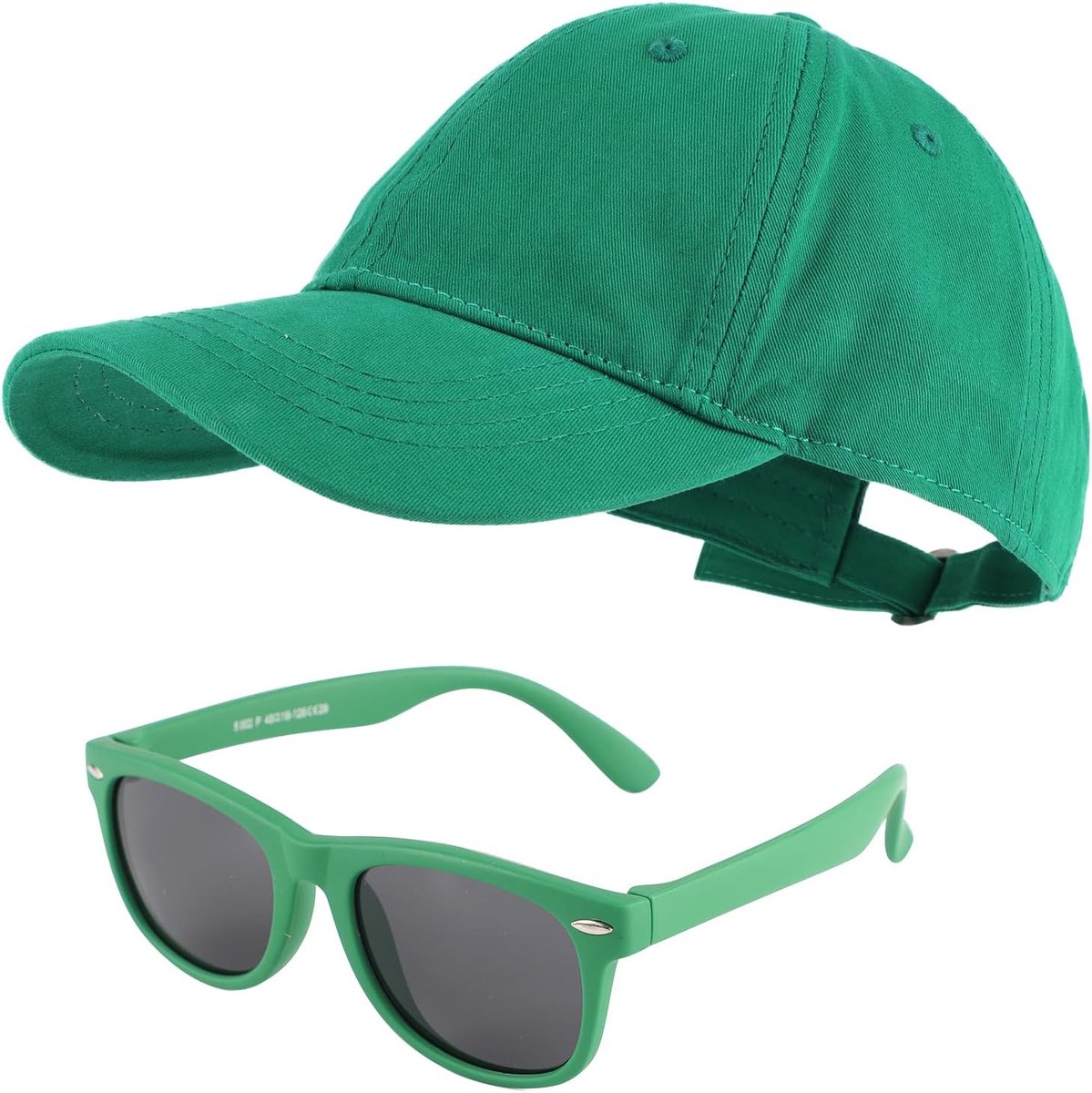 Zonnebrilset met baseballpet voor jongens en meisjes, 3-10 jaar, uniseks, verstelbare sportzonnehoed, zomer, buitenaccessoires