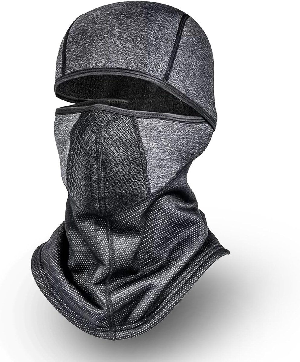 Balaclava zwart voor heren en dames, motorfiets bivakmuts thermo winddicht volgelaatsmasker skimasker universele maat