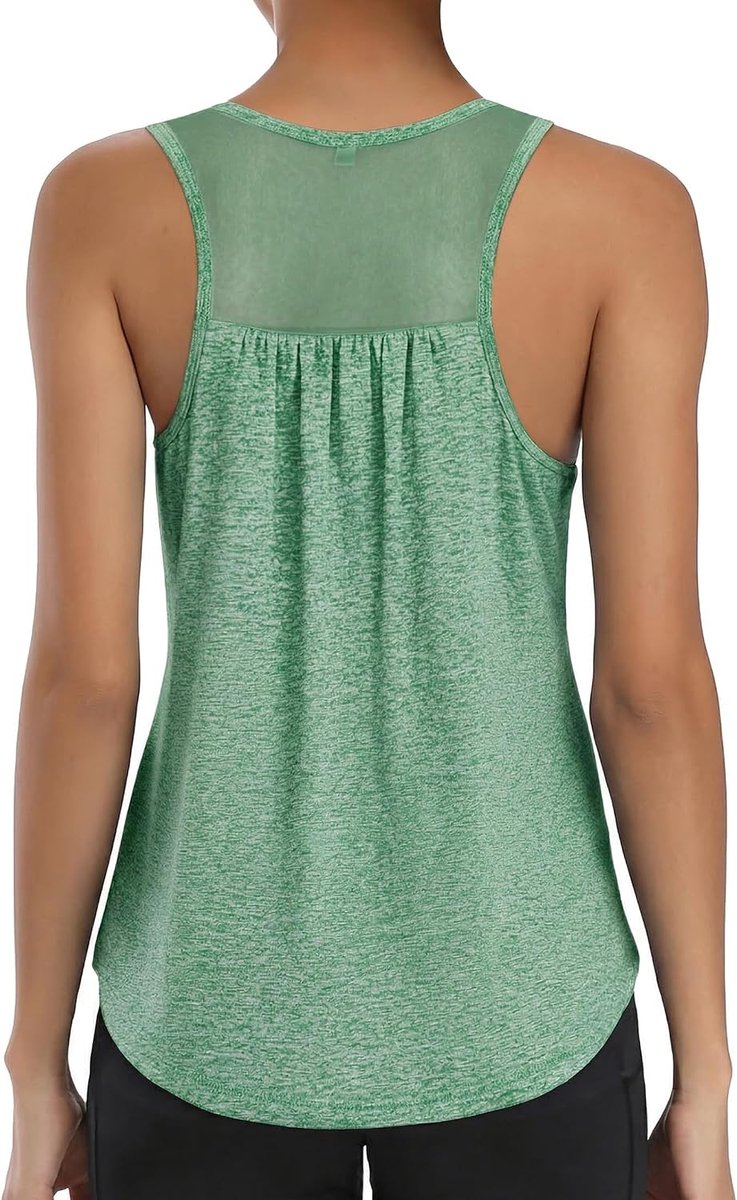 Sporttop voor dames, mouwloos, hardlopen, fitness, tanktop, licht, mesh-rug, T-shirt, ronde hals, yoga, shirt voor dames, S-3XL