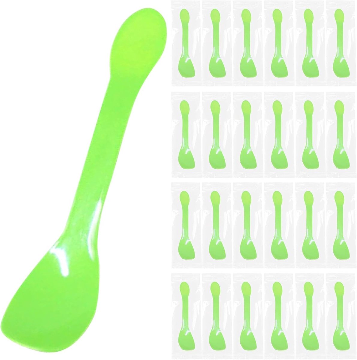 Dessertlepels, groene ijslepels, kleine lepels, herbruikbare lepelset voor dessert, pudding, mousse party