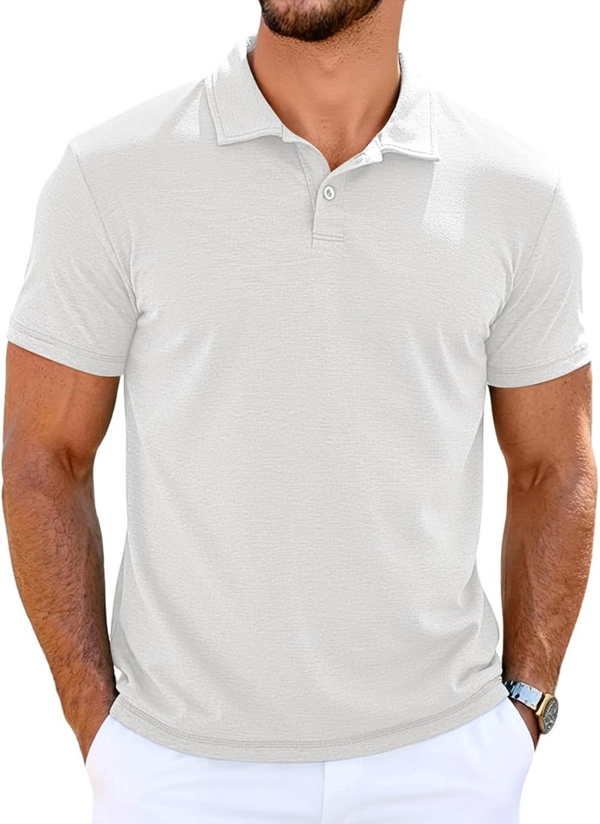 Poloshirt voor heren, korte mouwen, zomer, t-shirts, effen, regular fit, poloshirt, knoopsluiting, golf, sportshirt, basic casual poloshirts