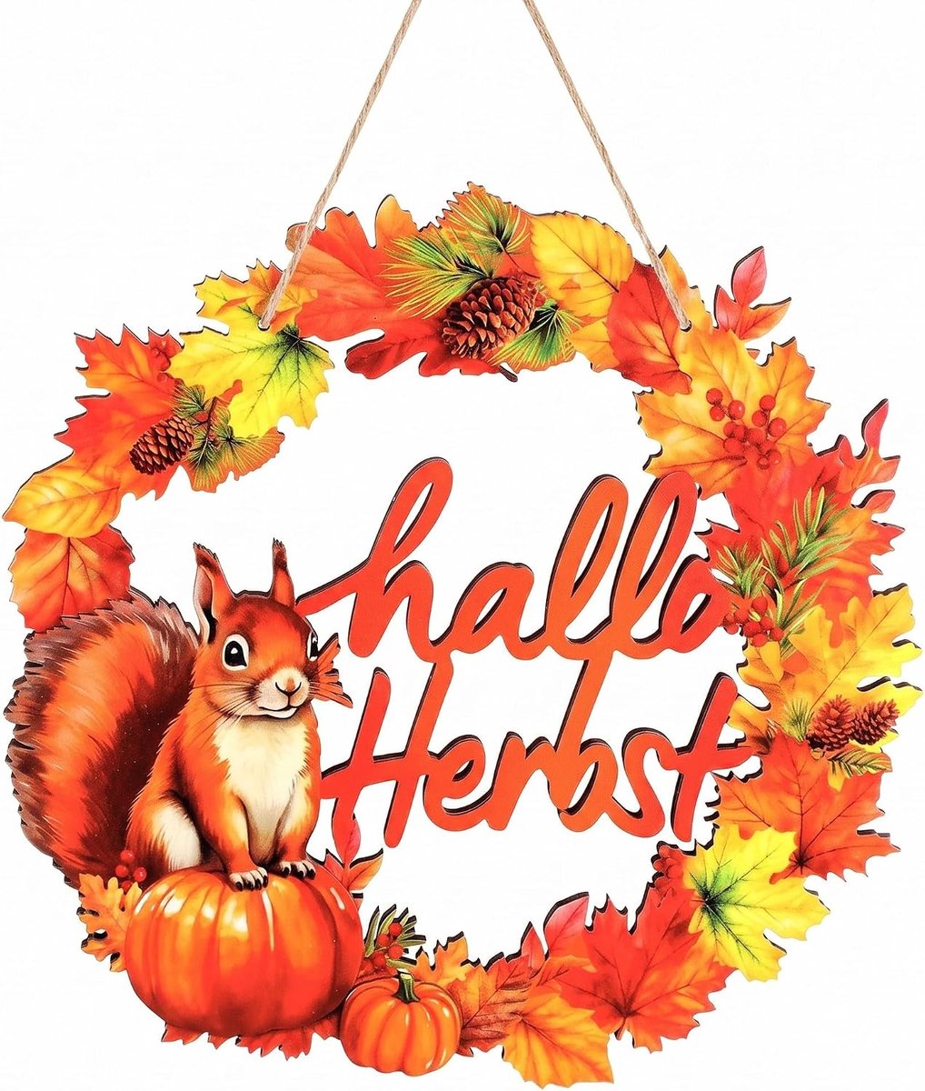 Ingangsdeurbordje, 1 stuk, 30 cm, herfst-buitendeurdecoraties, weerbestendig, voor huis, tuin en Thanksgiving