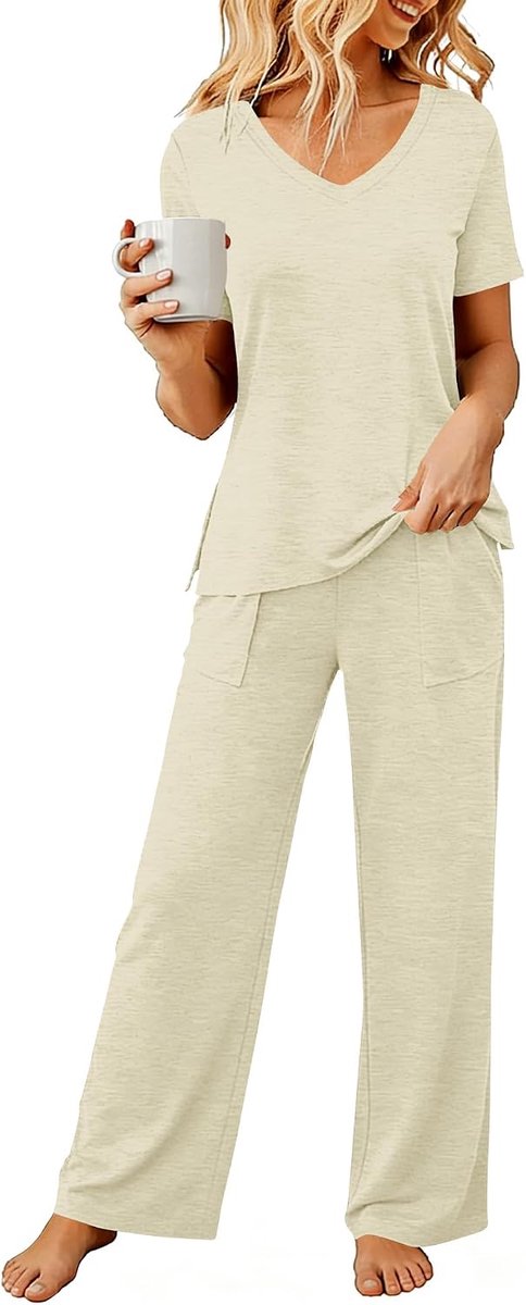 Dames Pyjama Sets Korte Mouw Nachtkleding Loungewear Zachte Losse Fit Tweedelige Pj Sets Zomer 2026