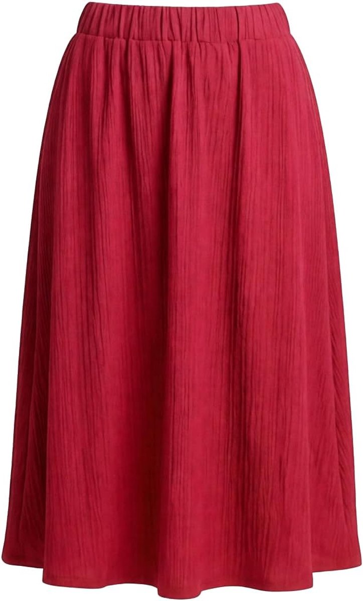 Der Rich Zomerrok met hoge taille van gestructureerde stof, midi-stijl voor dames