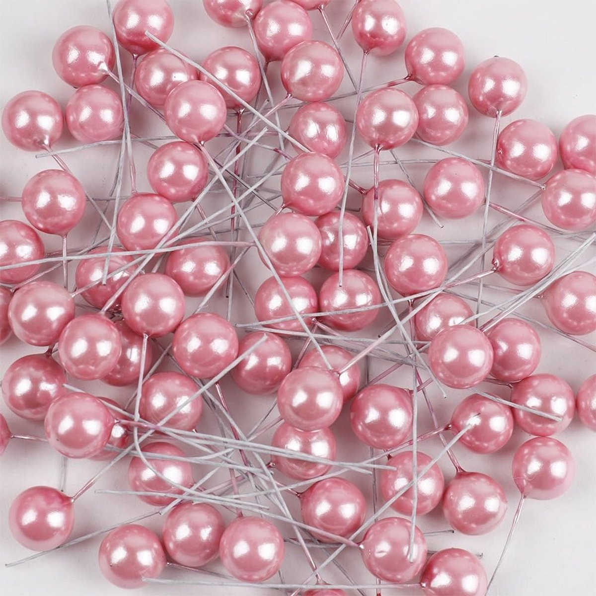 20 stuks kunstbessen, 12 mm, decoratieve bessenstelen, bessen, vruchten, voor doe-het-zelf handwerk, decoratie, kerstboom, kerstkrans, tafeldecoratie, bruiloft, woondecoratie, roze