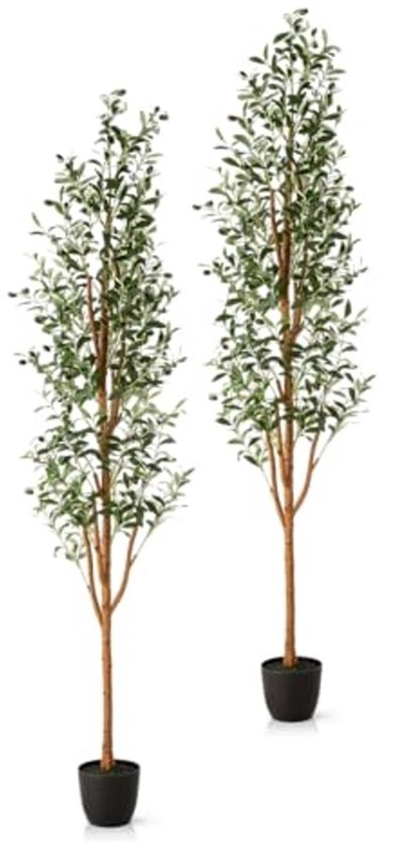 Natuurlijke Kunstmatige Olijfboom 210 cm - Stijlvolle Decoratie voor een Mediterrane Sfeer