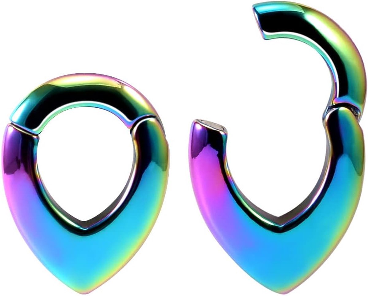 Oorbeugelgewichten voor uitgerekte oorlellen, roestvrij staal, magnetische oormeetinstrumenten, 2 g (6 mm), oordopjes, tunnel, piercing, sieradenset