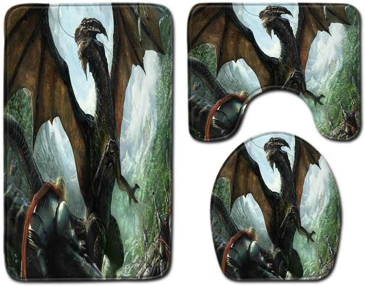 Cartoon Badkamer Vloermat, Anti-slip Badkamer Mat, Toiletmat Set Badkamer Slip Pad, Badkamer Mat, Anti-slip Mat 50cmx80cm
