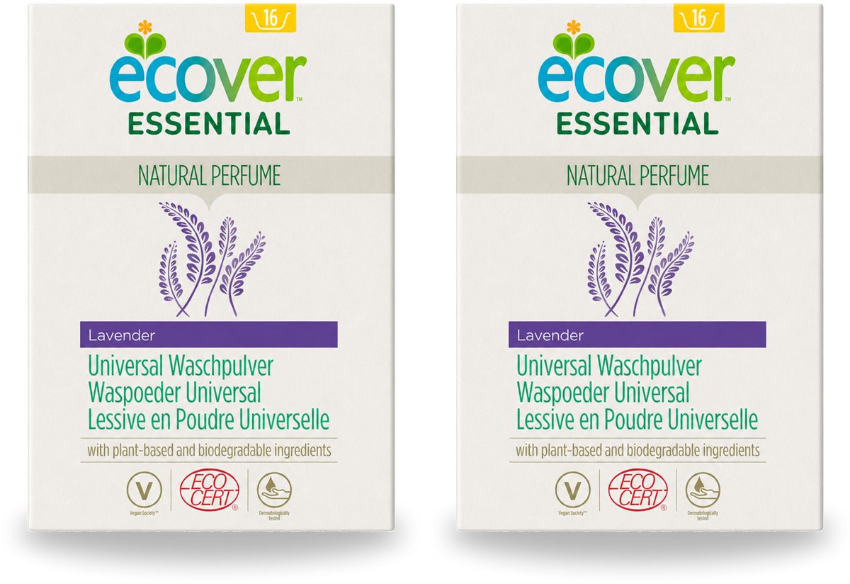2 x Ecover - Waspoeder Essential - Universal - 1,2 kg - Bulkverpakking - 2 stuks
