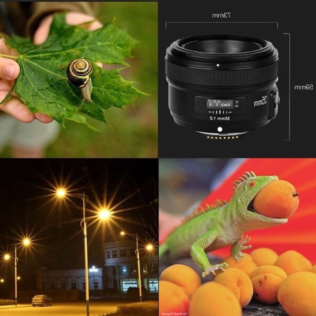 35mm f/2N groothoeklens - voor Nikon DSLR-camera's - autofocus en handmatige scherpstelling - voor landschapsfotografie en portretten thumbnail 2
