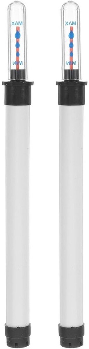 2 Stuks Waterniveau Indicator voor Planten - Vochtigheidsmeter, Tuinaccessoires, Bodemtester voor Binnenplanten, Watermeter voor Potplanten, Wit en Plastic