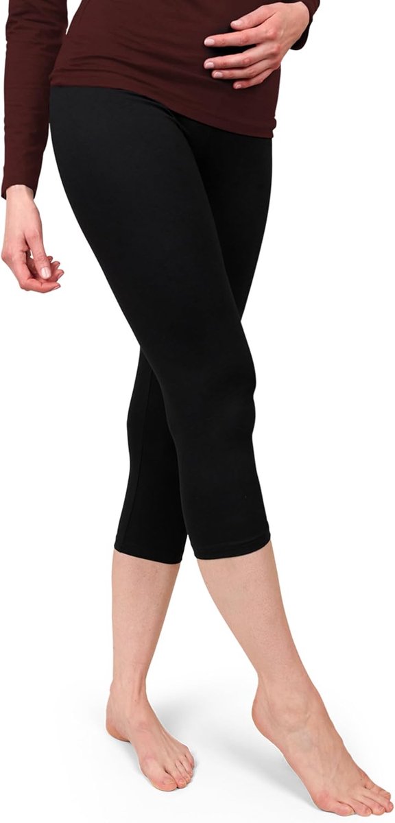Treasure 1 Paar Caprilegging Dames, Hoge Taille, 3/4, Zwart