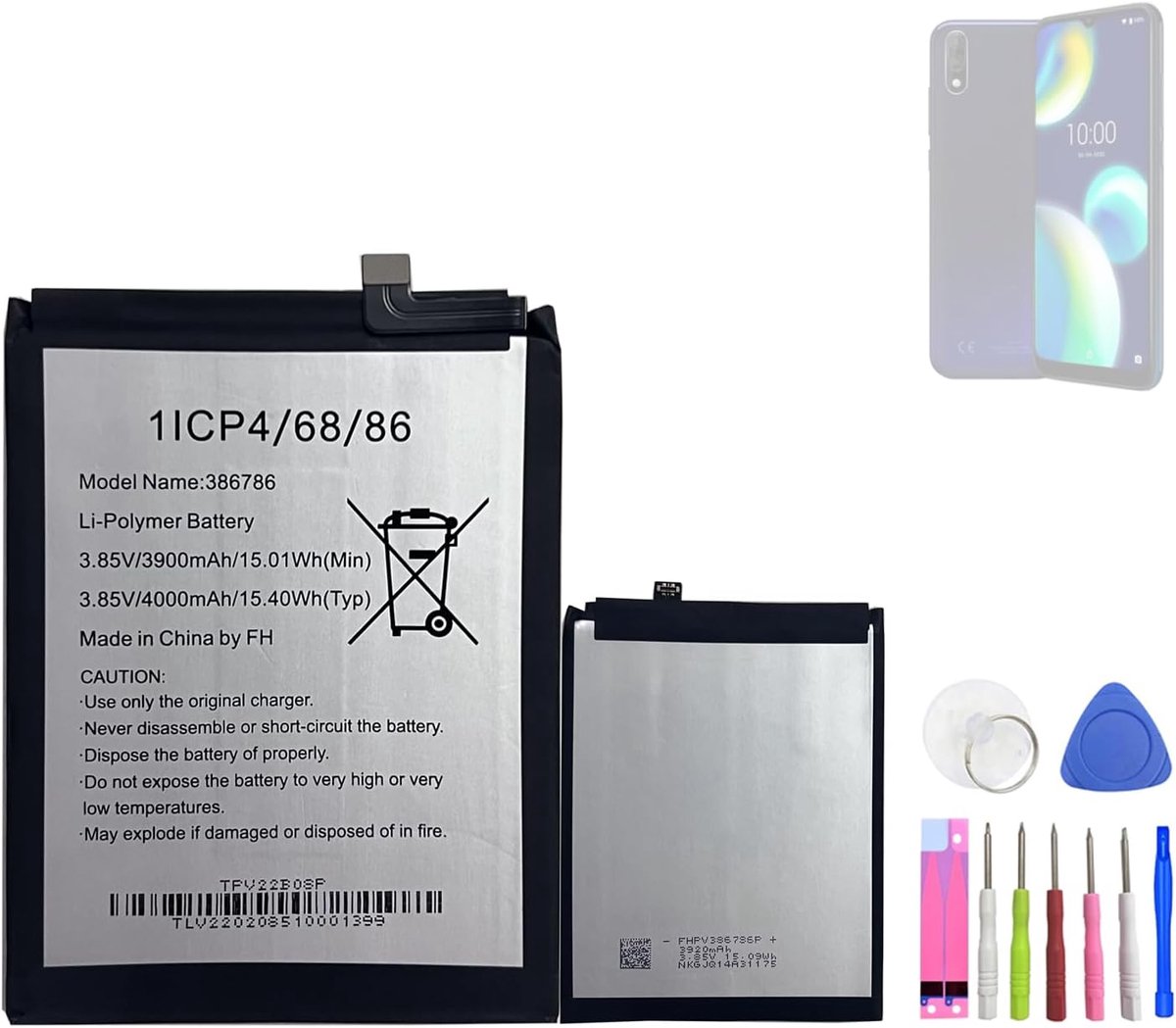 TPJ18K07P compatibel met Wiko View 3/View 4 LITE/Y81/View Max met gereedschap