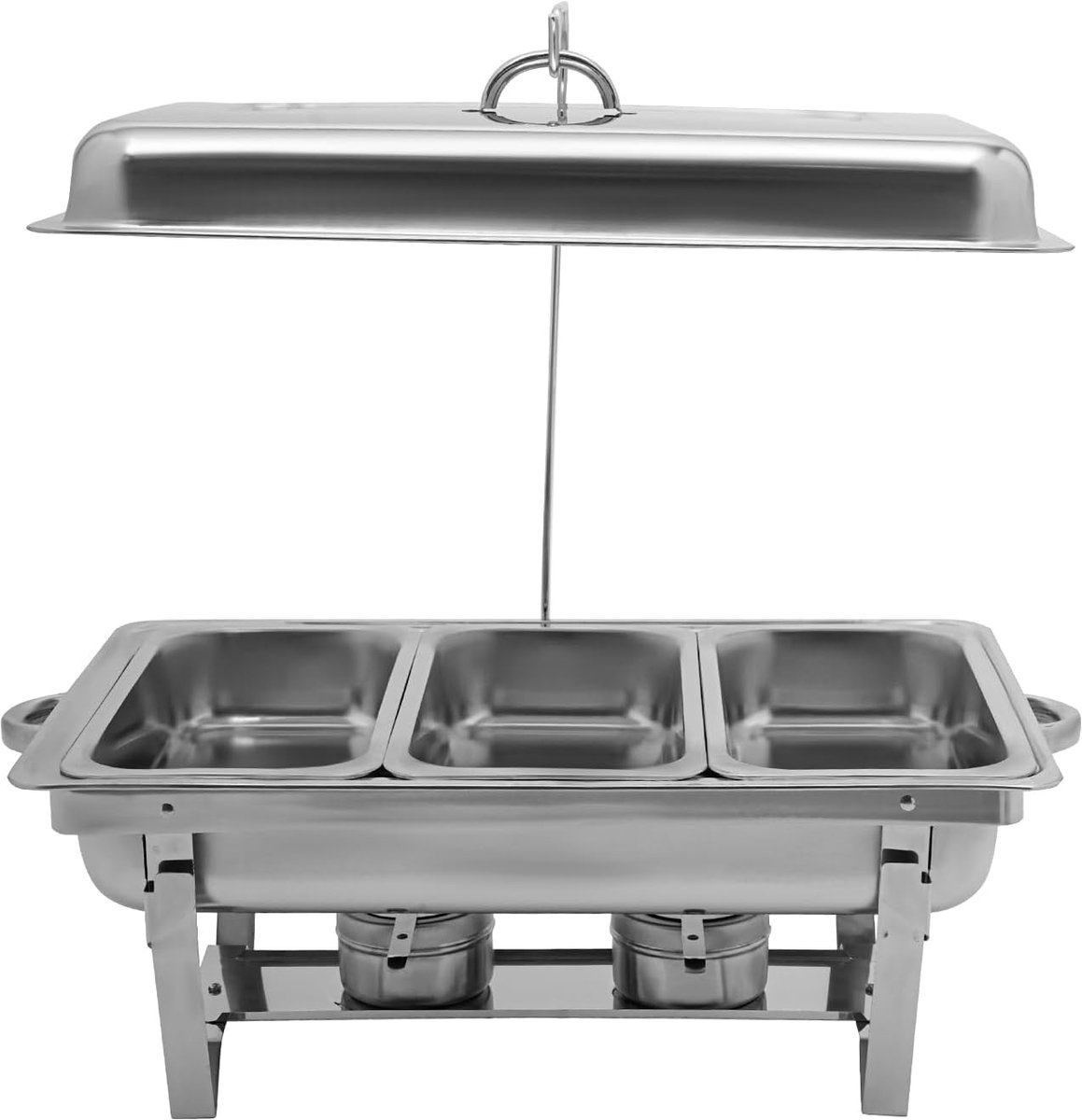Marie Roestvrijstalen voedselverwarmer, Chafing Dish, warmtereservoir, buffet, catering, partyset, 3 liter (elke plaat)