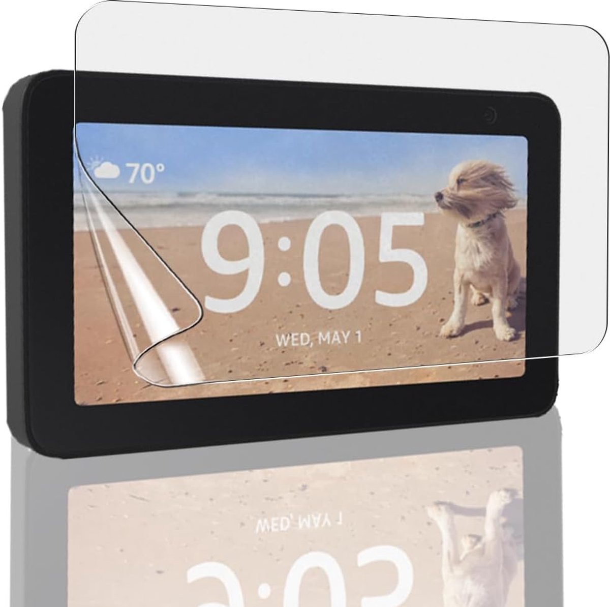 Displaybeschermfolie voor Echo Show 5, [niet van gehard glas], zonder luchtbellen, matte folie, anti-reflectie bescherming voor Echo Show 5 displaybeschermfolie