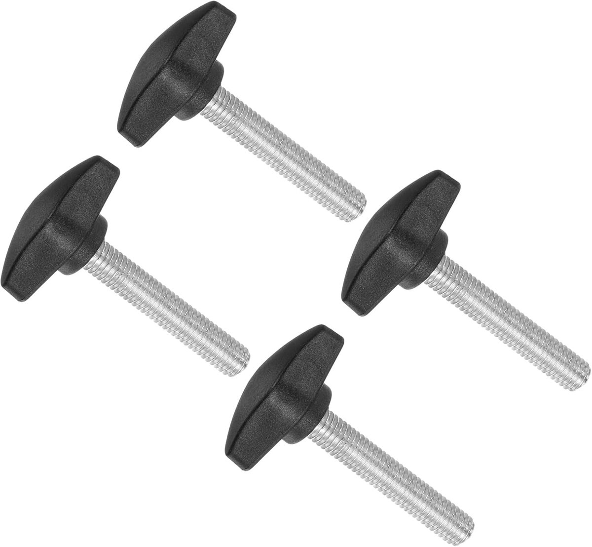 Wing Knoppen Duimschroef, M8 x 40 mm Buitendraad, Plastic T Duim Klemschroef Schroefschroefdraad Stud Handknoppen Grip, (Toepassingen: voor machines draaibanken), 4-delig