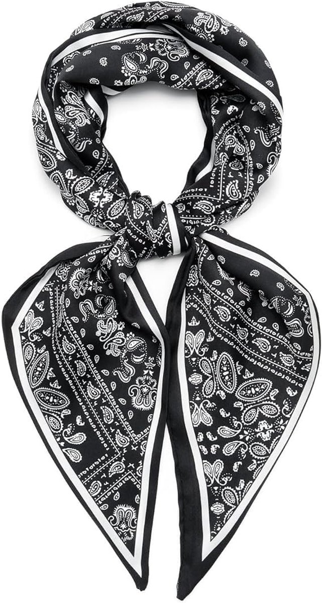 Sjaal zijden haarsjaal voor dames, Neksjaals, Bandana, Satijnen sjaal hoofddoek, lintsjaal voor handtas, handtas-accessoires, 100% Polyester